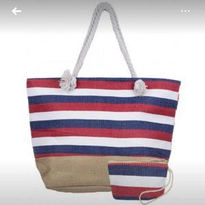Stripped Beach tote
